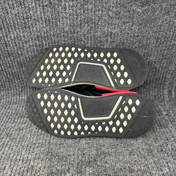 Adidas NMD R1 Black Scarlet Flash Red Athletic Running Shoes Women’s 6.5 EH0206 - Picture 6 of 8